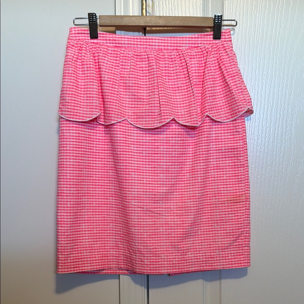 Lilly Pulitzer Scallop Peplum Pencil Skirt